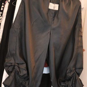Black Bloomer Pants w Side Pleat Detail